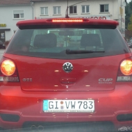 Die erste fahrt im Cup,bei der abholung im Volkswagen Autohaus