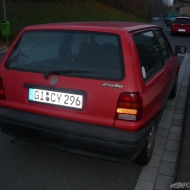 mein altes Winterauto Polo 86 C Steilheck