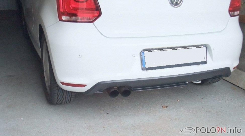 Endrohrblenden abgebaut, dezenter GTI-Diffusor statt wulstigem WRC-Diffusor